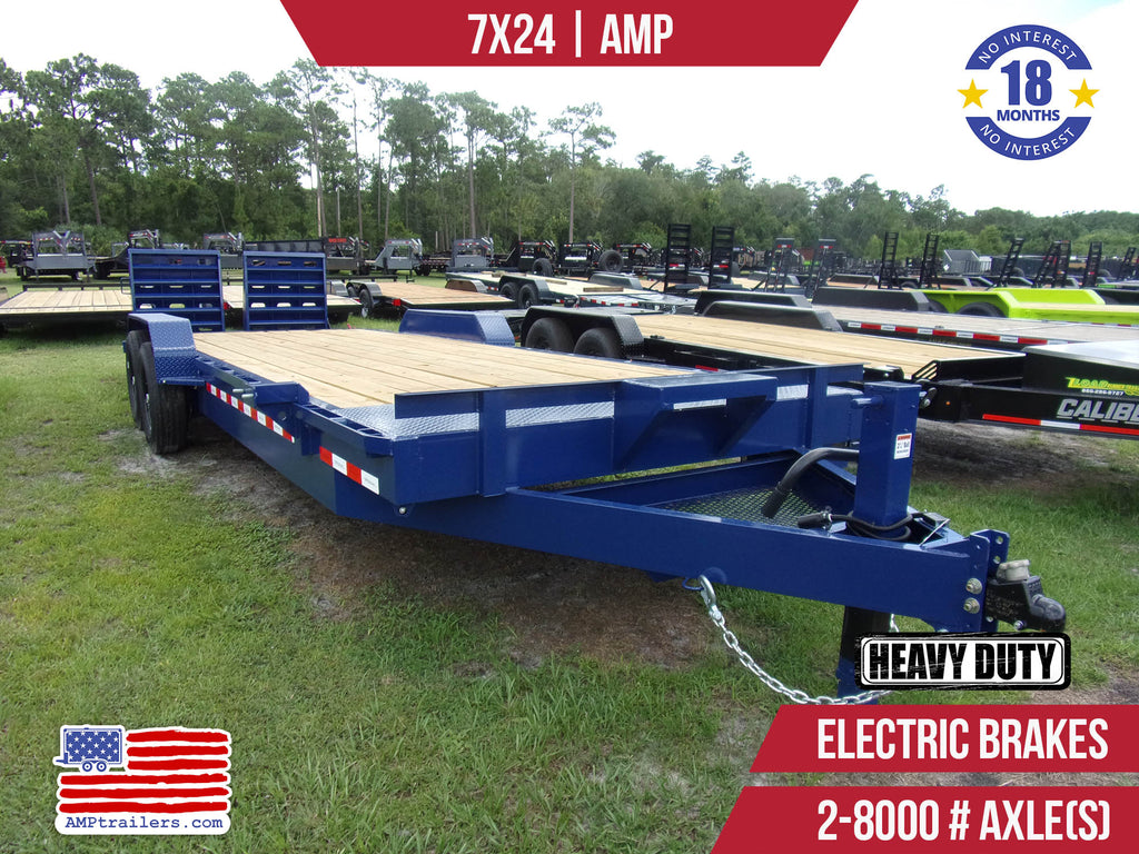 New 7x24 AMP Equipment Hauler Trailer