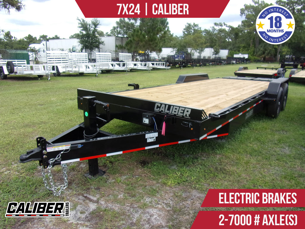 New 7x24 Caliber Equipment Hauler Trailer