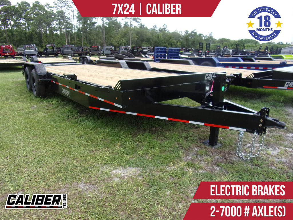 New 7x24 Caliber Equipment Hauler Trailer