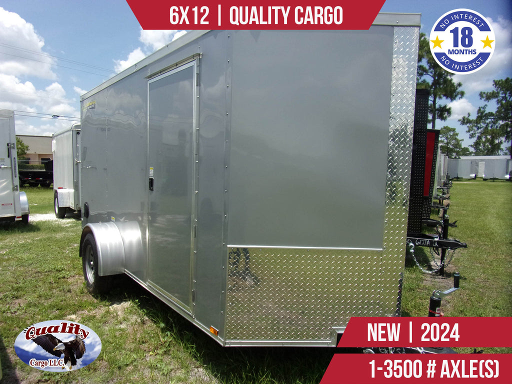 New 6x12 Quality Cargo Enclosed Trailer