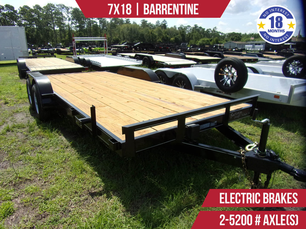 New 7x18 Barrentine Car Hauler Trailer