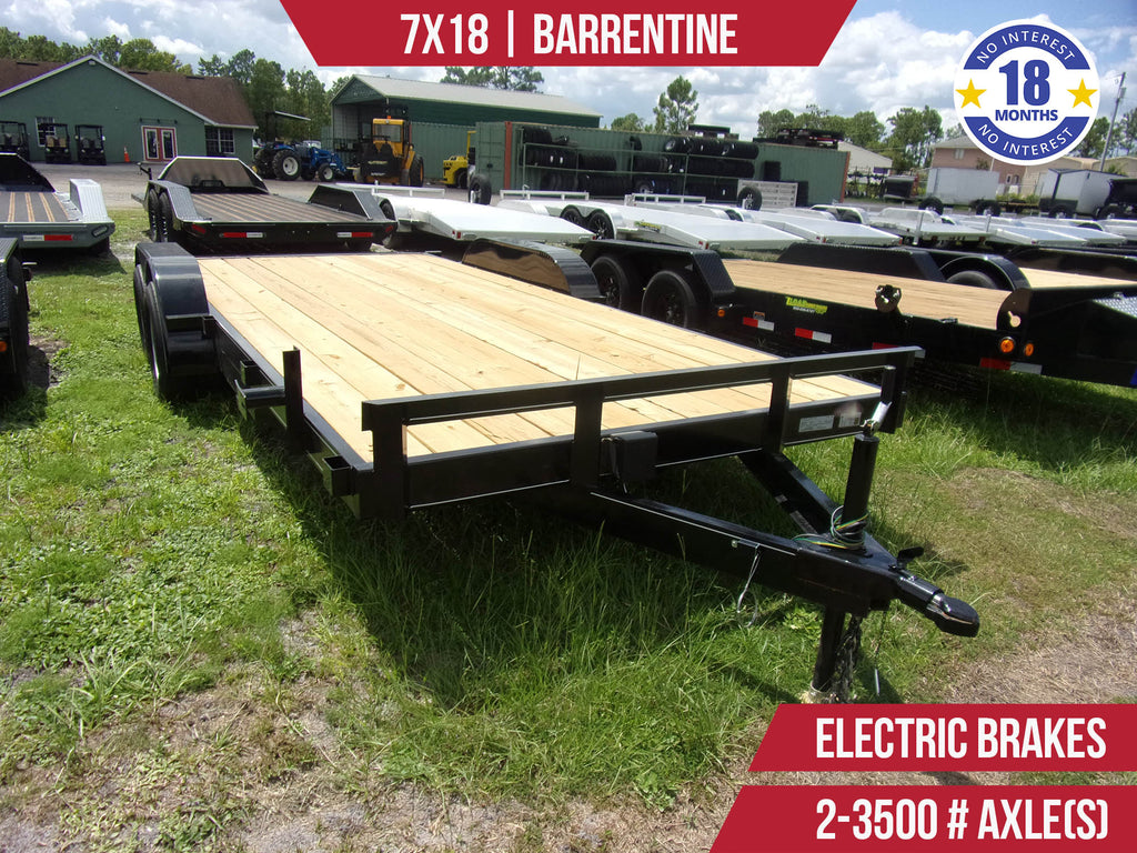 New 7x18 Barrentine Car Hauler Trailer