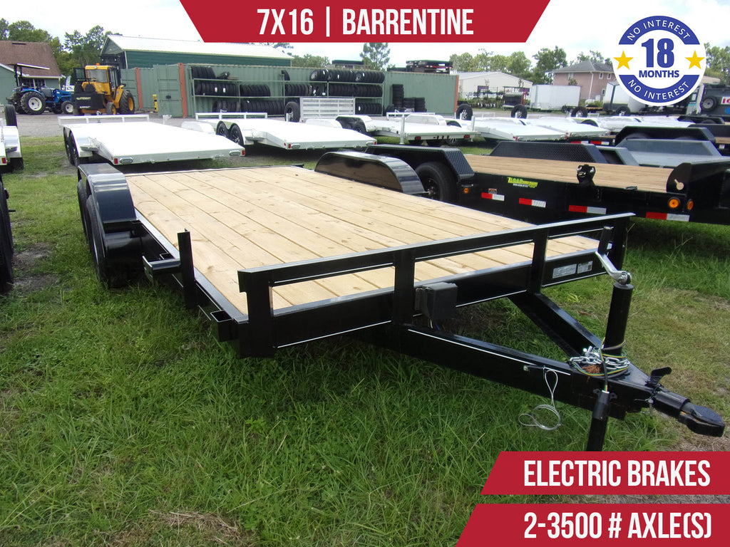 New 7x16 Barrentine Car Hauler Trailer