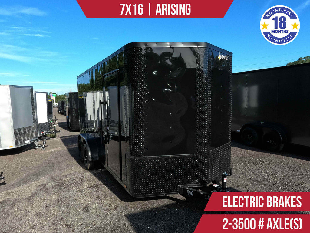 New 7x16 Arising Industries Enclosed Trailer