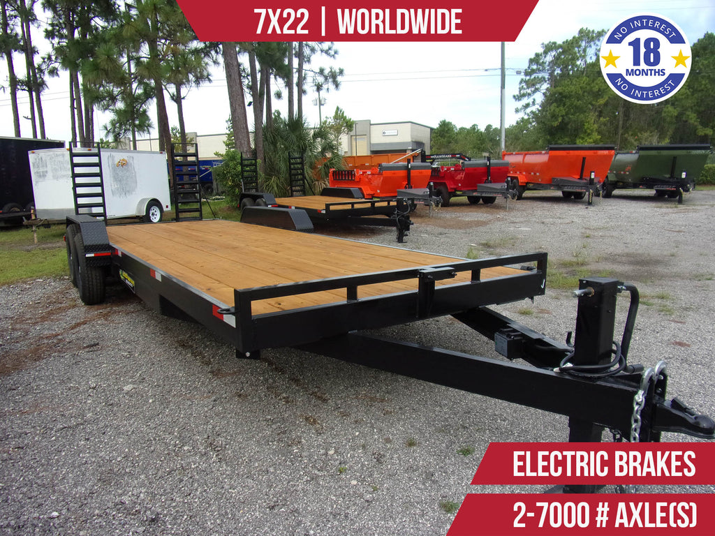 New 7x22 Worldwide Equipment Hauler Trailer