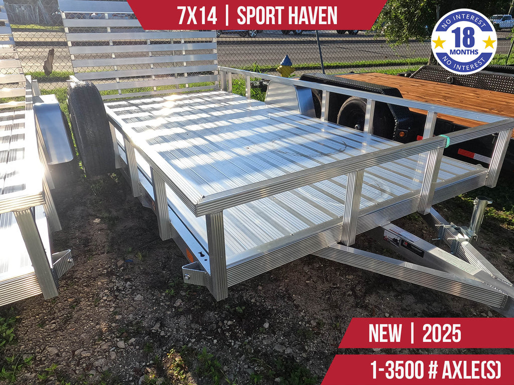 New 7x14 Sport Haven Utility Trailer