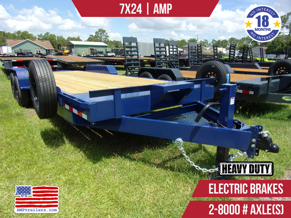 New 7x24 AMP Equipment Hauler Trailer