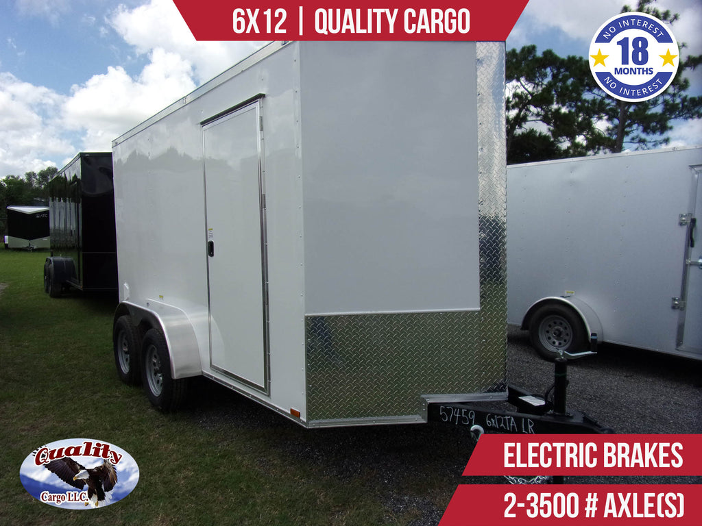 New 6x12 Quality Cargo Enclosed Trailer