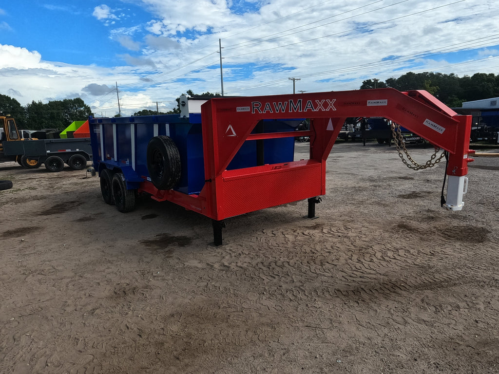 New 7x16 RawMaxx Dump Gooseneck Trailer