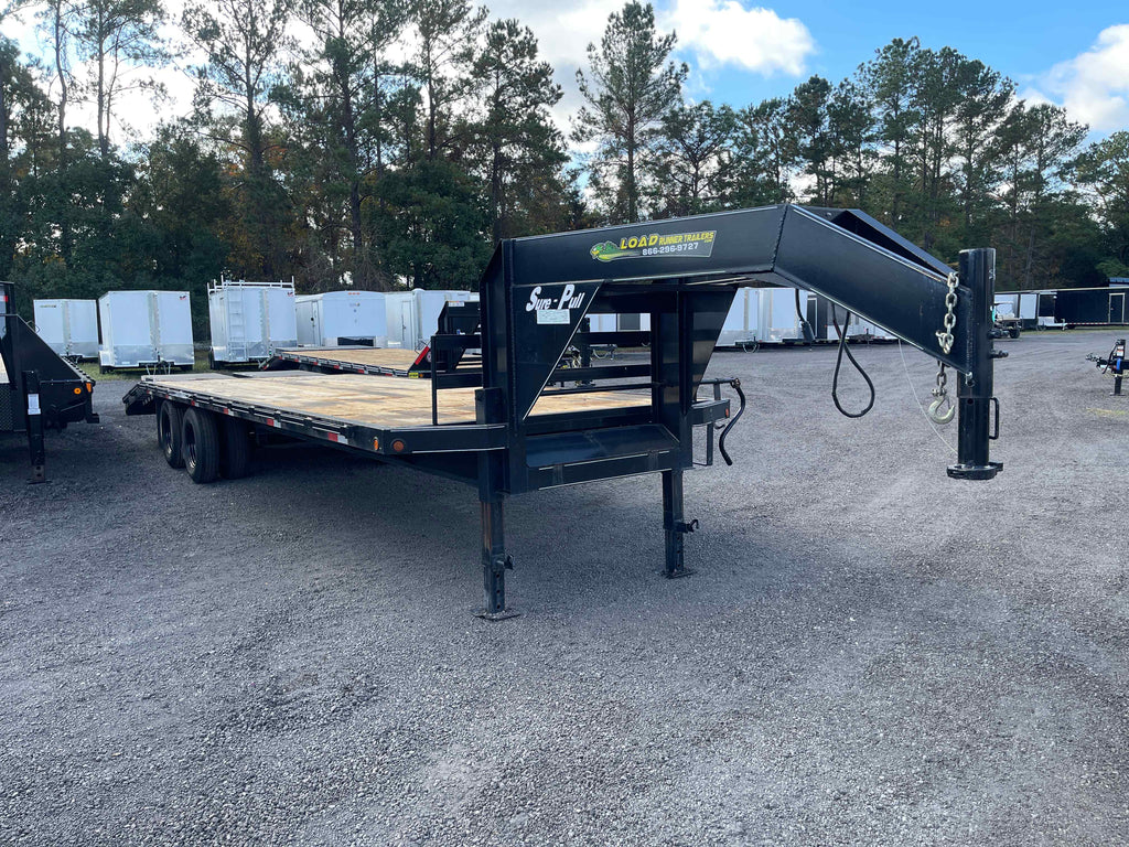 Used 8.5x28 Jennings Flatbed Gooseneck Trailer