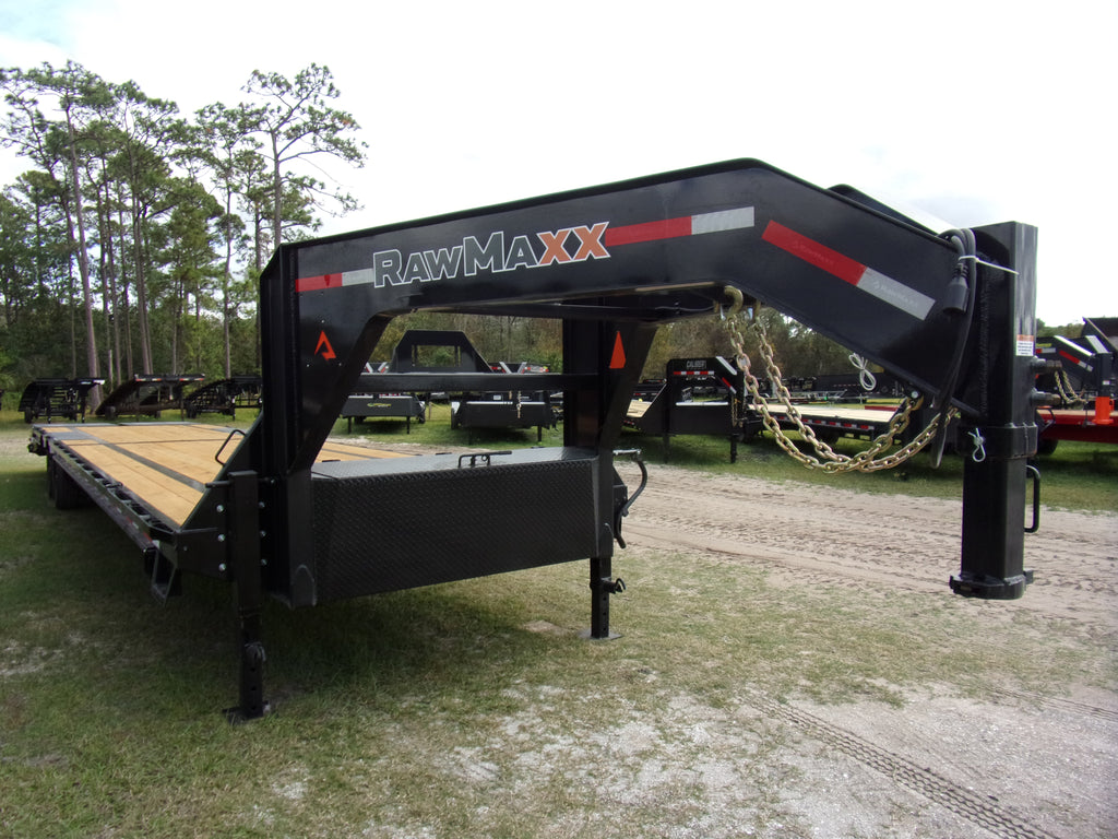 New 8.5x40 RawMaxx Flatbed Gooseneck Trailer