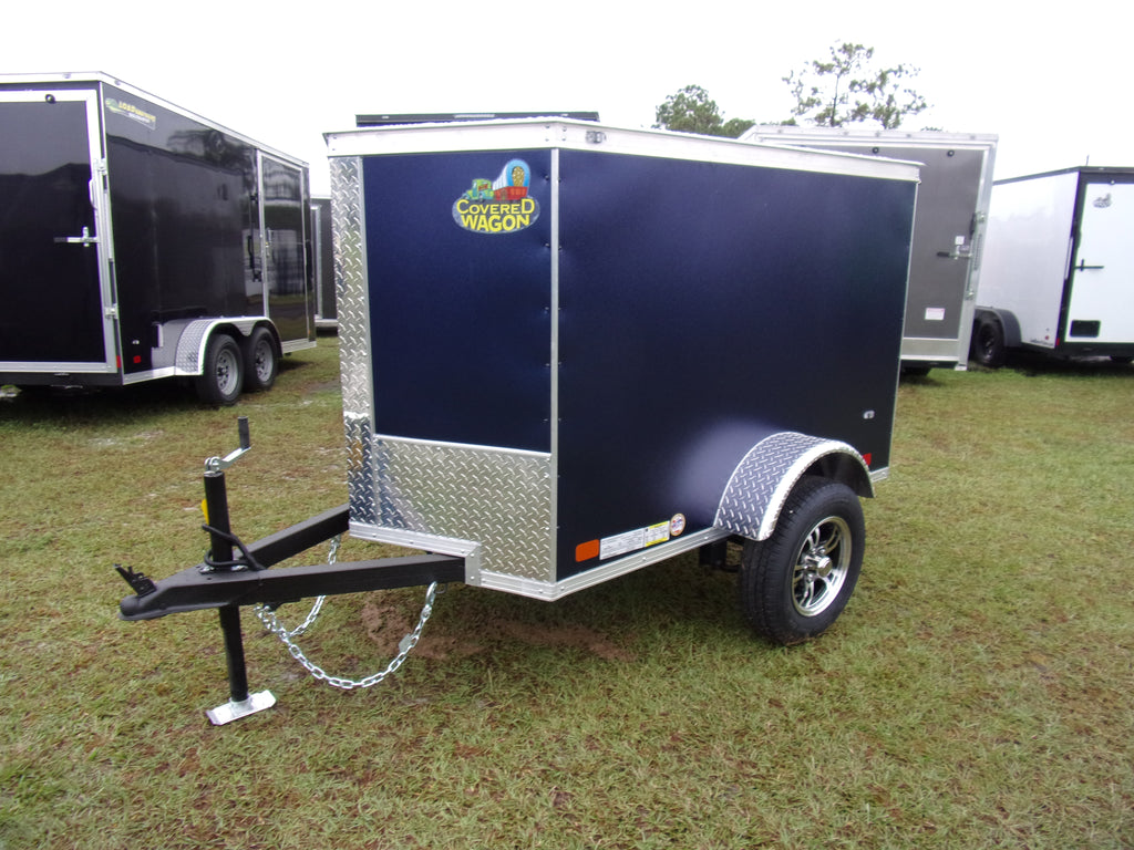 New 4x6 Covered Wagon Enclosed Trailer