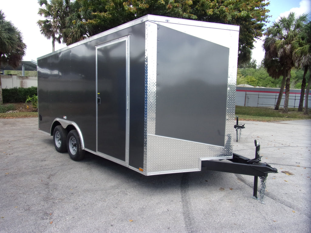 New 8.5x16 HOOK & LINE CARGO Enclosed Trailer