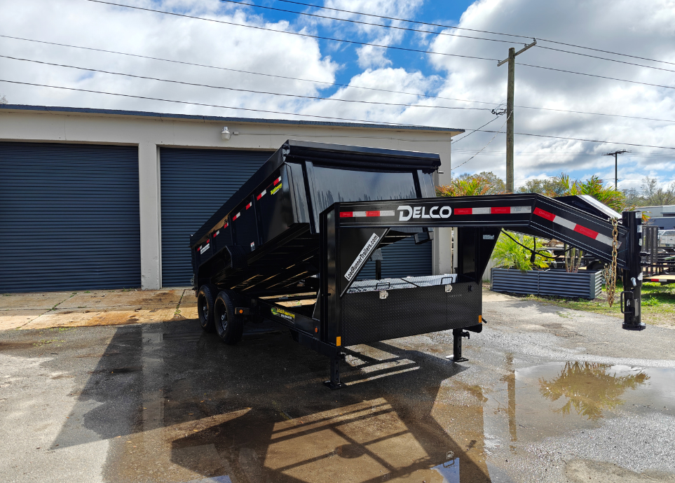 New 7x14 Delco Trailers Dump Gooseneck Trailer
